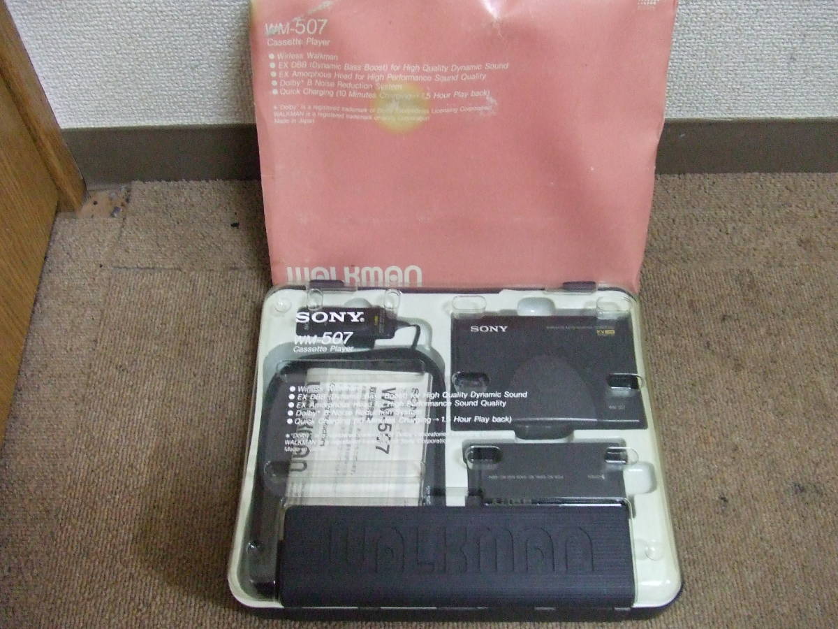 d103 SONY ソニー カセットウォークマン WM-507 ワイヤレスリモコン付き 未確認 ジャンク 本体 JChere雅虎拍卖代购