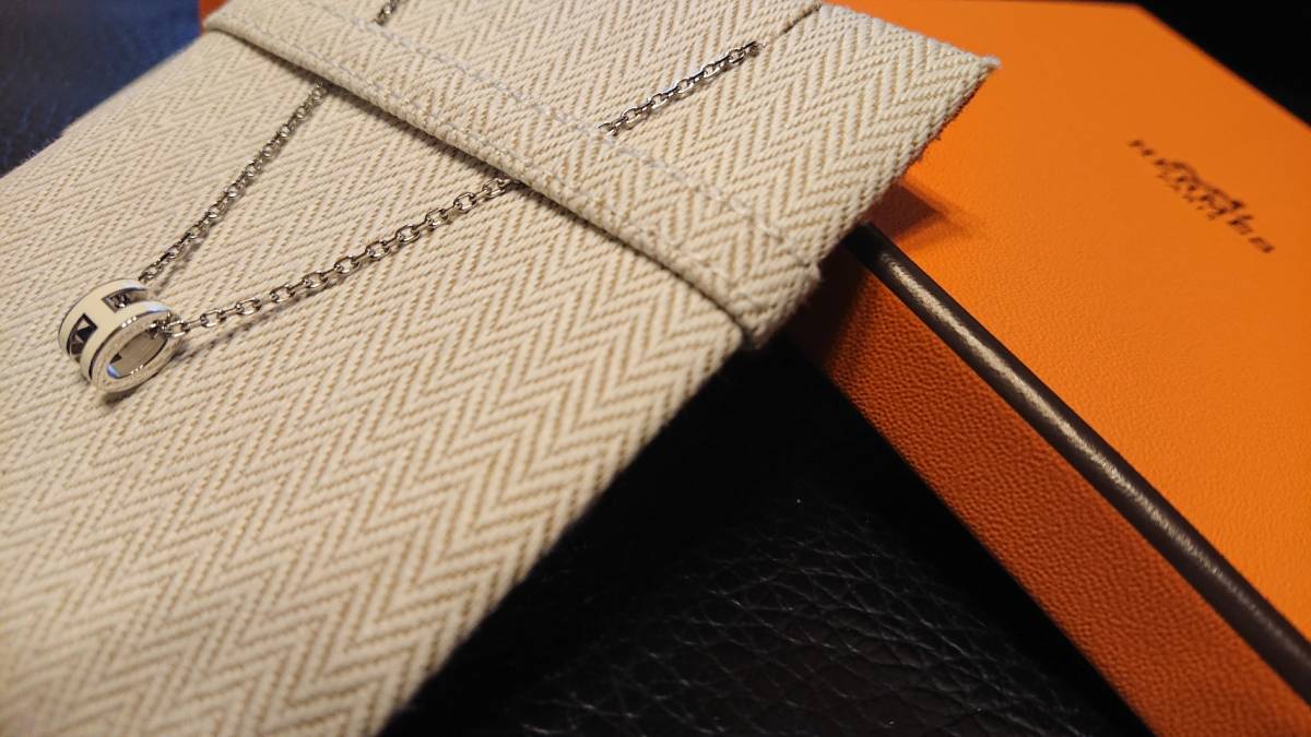 ◆HERMES エルメス ミニポップＨ シルバー ホワイト（新品未使用）　_画像4