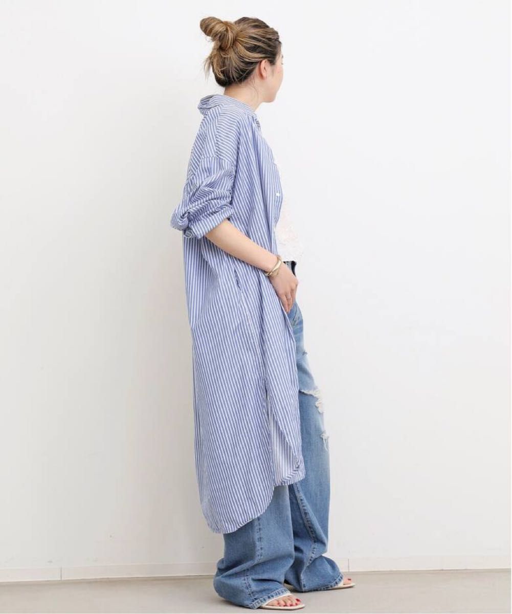 Americana/アメリカーナ】STRIPE SHIRT Onepiece ストライプ Americana/アメリカーナ】STRIPE SHIRT Onepiece ストライプ