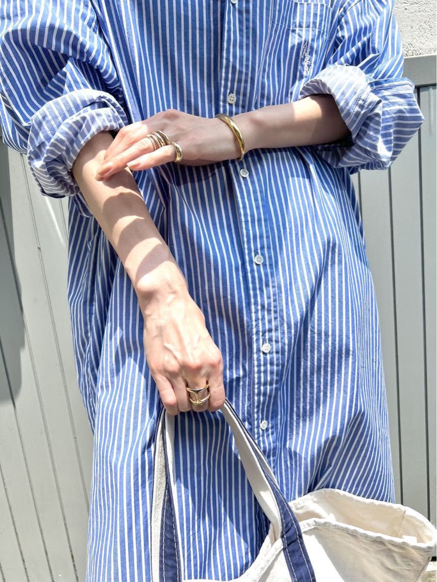 Americana/アメリカーナ】STRIPE SHIRT Onepiece ストライプ Americana/アメリカーナ】STRIPE SHIRT Onepiece ストライプ