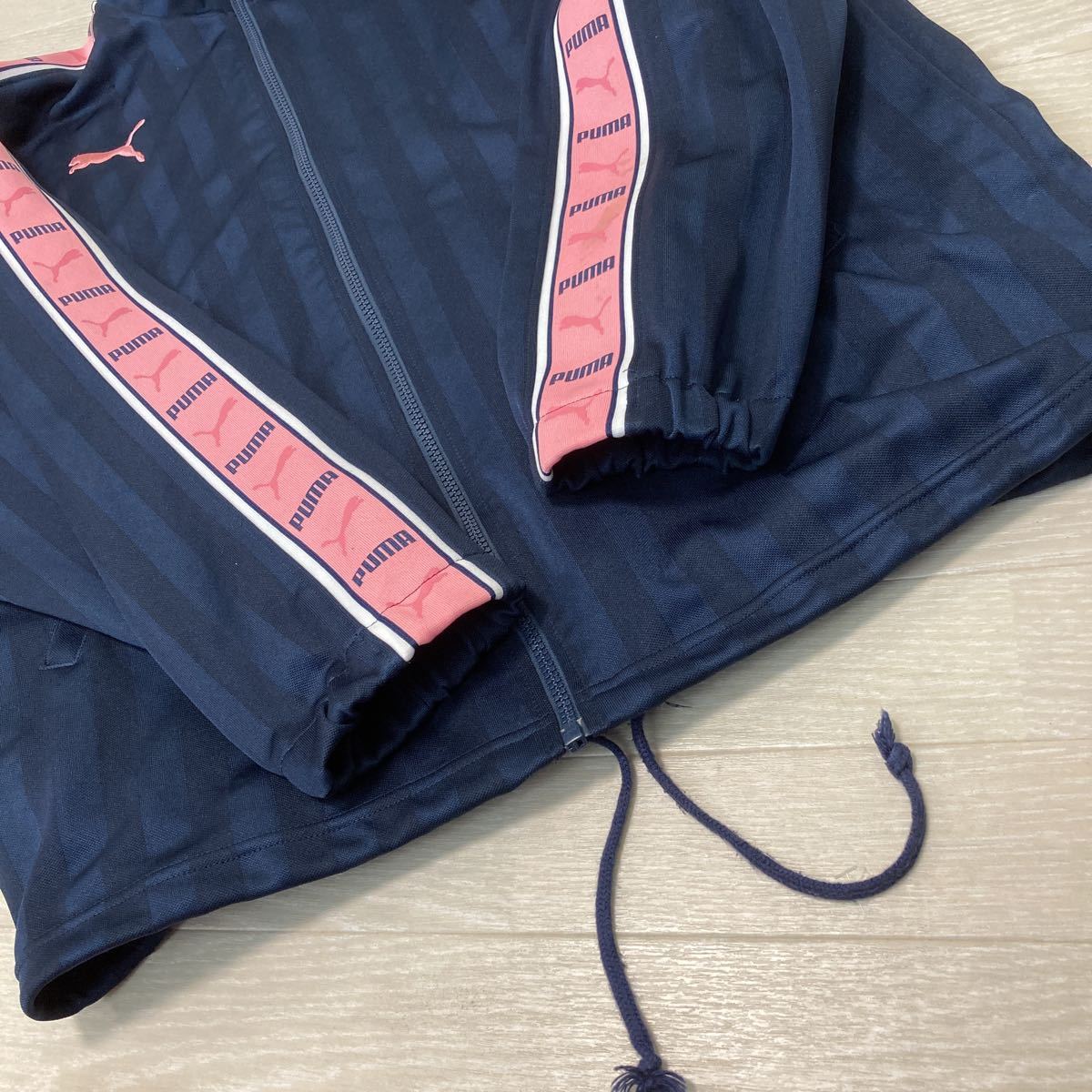 PUMA プーマ ジャージ 長袖 プージャ 上着 ネイビー ピンク PUMA プーマ ジャージ 長袖 プージャ 上着 ネイビー ピンク
