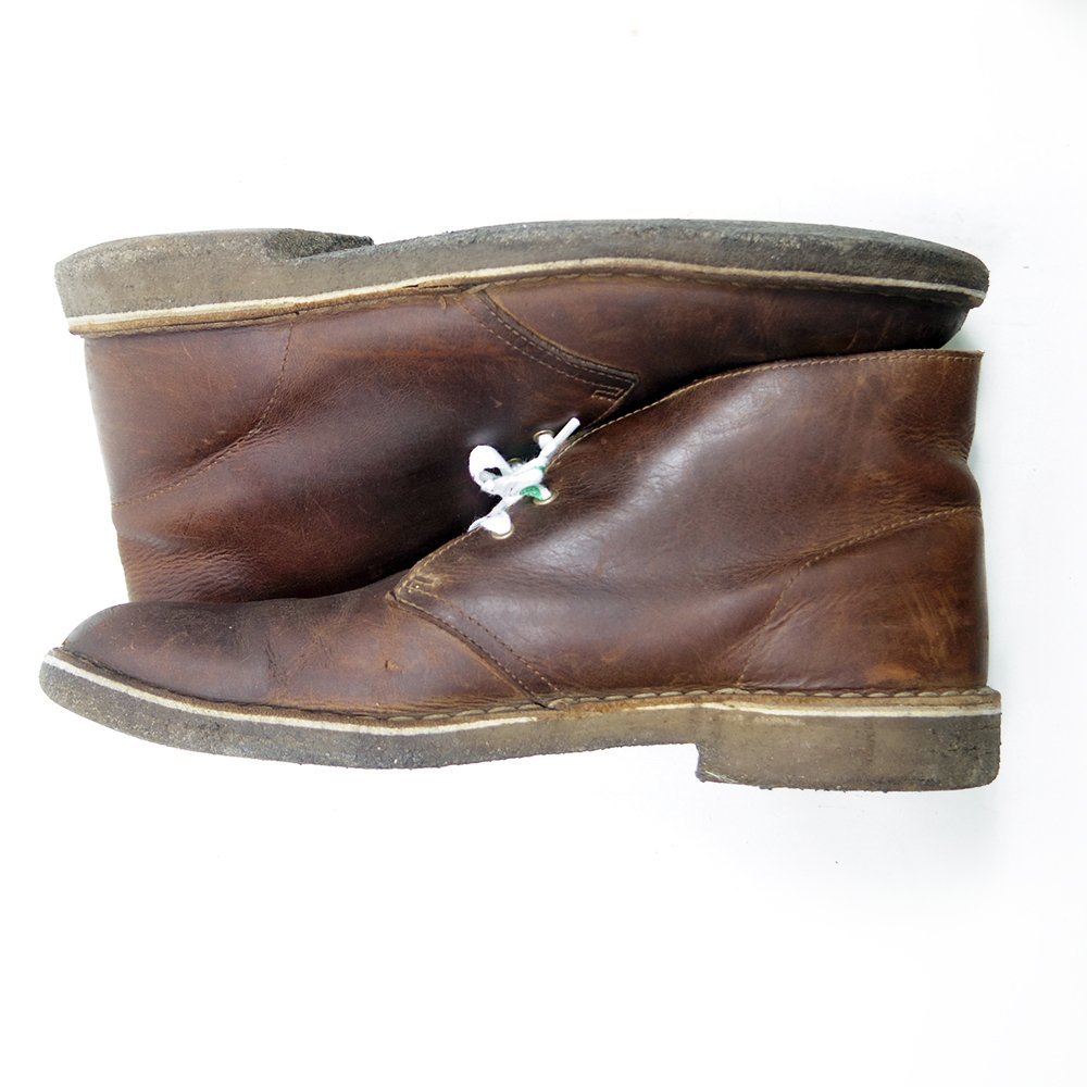 10M inscription 28cm corresponding Clarks Clarks chukka boots short boots leather Brown desert boots / U8360