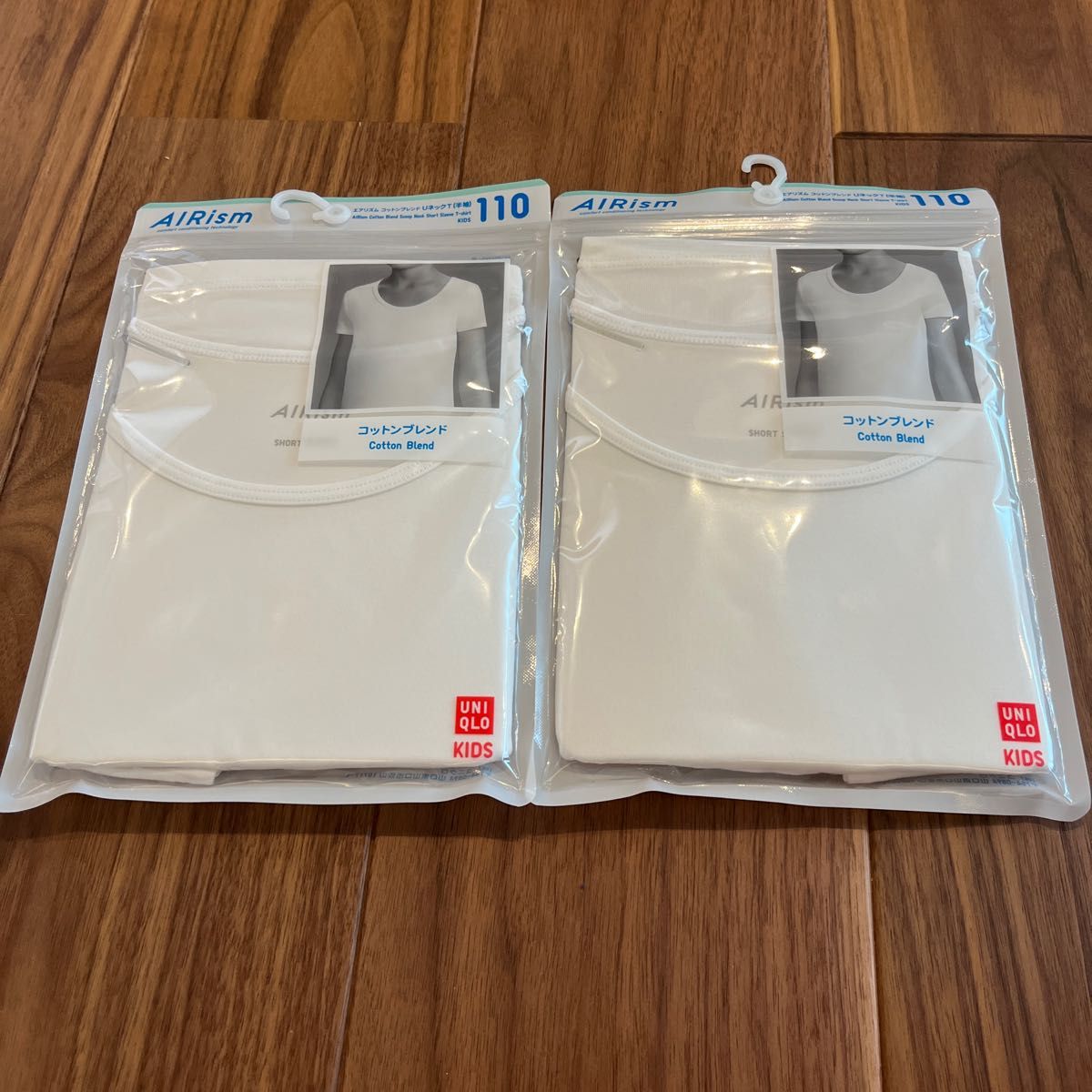 2枚 ユニクロ エアリズム コットンブレンド UネックTシャツ 半袖 110|PayPayフリマ ユニクロ エアリズム コットンブレンド 110 Uネック 半袖