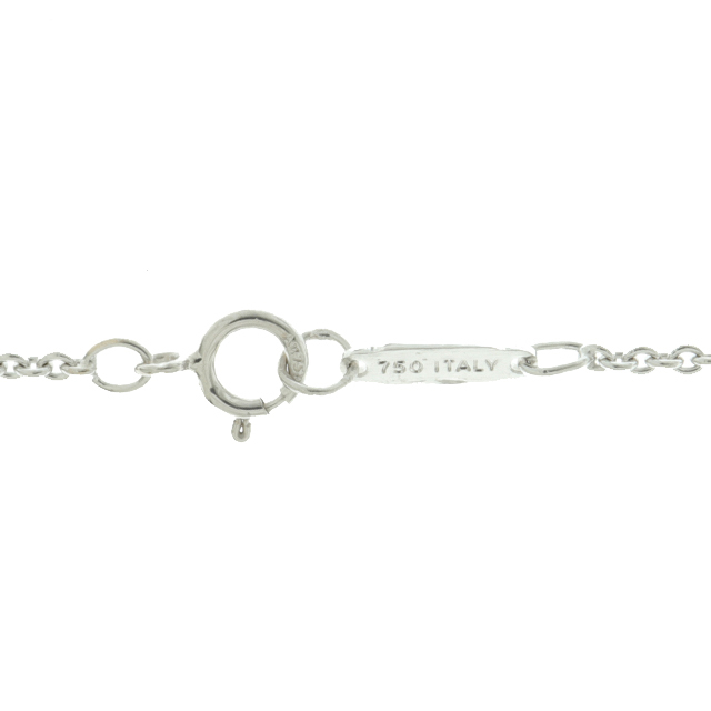 美品)ティファニー TIFFANY アトラス バー ダイヤ ネックレス K18 WG