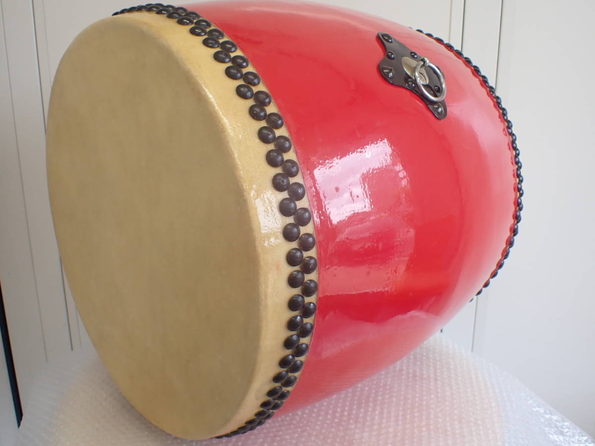 YA2460 沖縄 エイサー太鼓 1尺5寸 TES15-C0709 鼓面45cm×胴高48cm