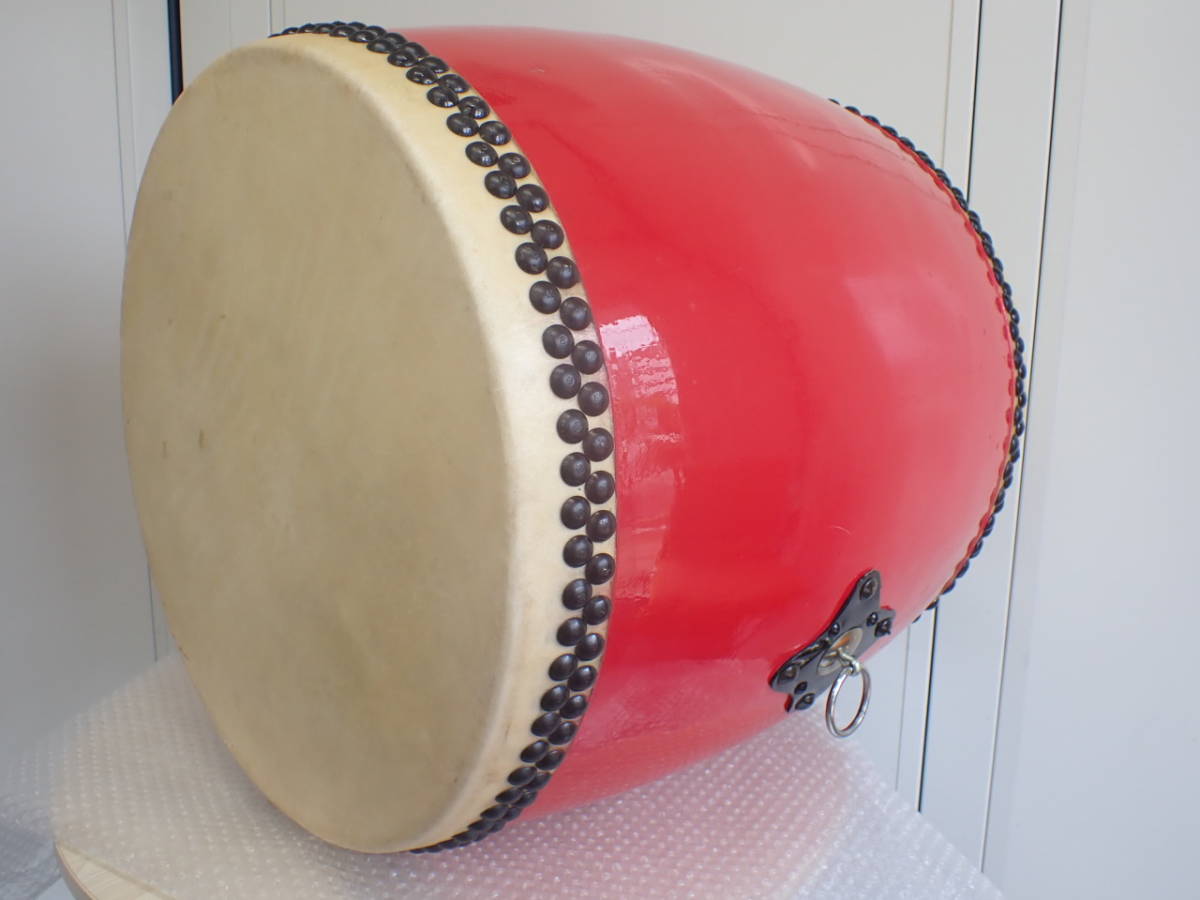 YA2460 沖縄 エイサー太鼓 1尺5寸 TES15-C0709 鼓面45cm×胴高48cm