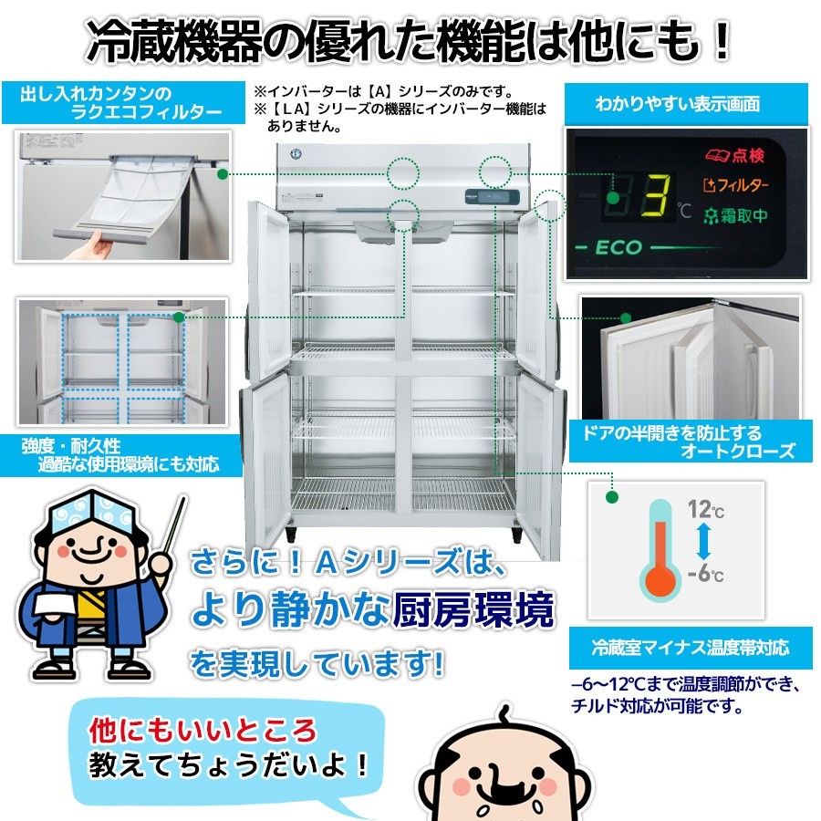 HRF-180A3-1 ホシザキ 縦型 6ドア 冷凍冷蔵庫 200V 別料金で HRF-180A3-1 ホシザキ 縦型 6ドア 冷凍冷蔵庫 200V 別料金で
