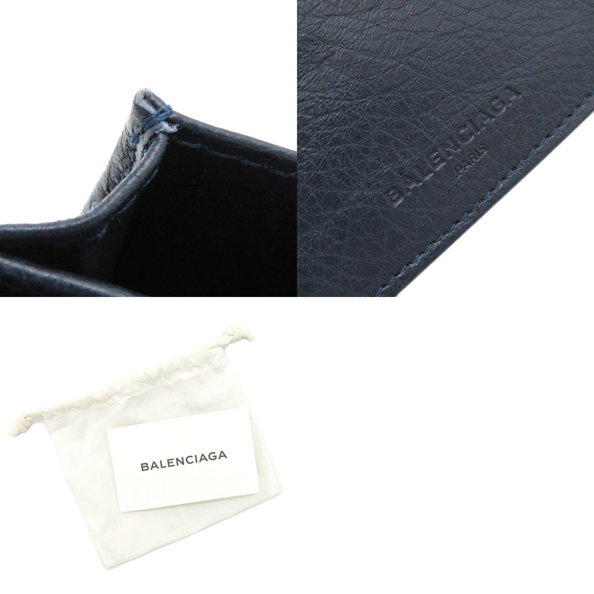  Balenciaga card-case Classic card-case navy leather 310703 navy blue 