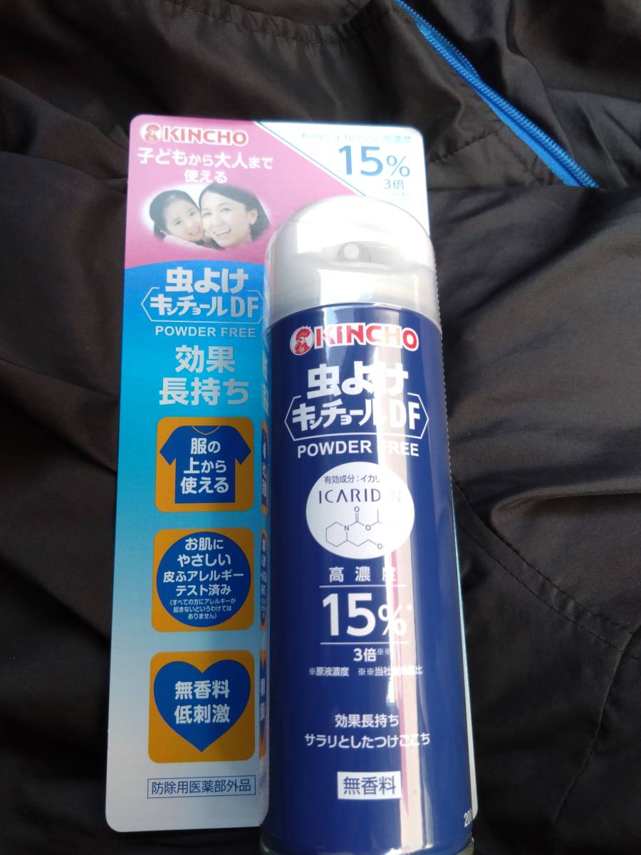 KINCHO 虫よけキンチョールDF パウダーフリー　イカリジン　高濃度15％　無香料　200ml　複数可　マダニ　デング熱　対策_画像1