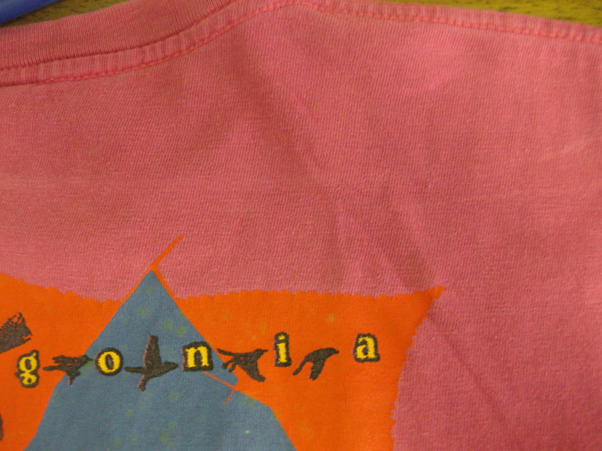 ９０'s USA製 Patagonia Tシャツ ピンク M USED ビンテージ パタゴニア アウトドア_画像7