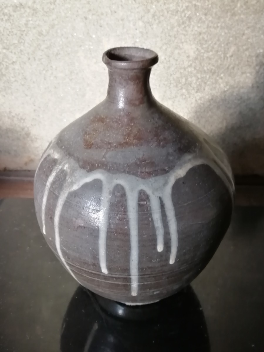 古唐津 内野山窯徳利 江戸後期 唐津 徳利 酒器 T82f4 - 酒器 古唐津 内野山窯徳利 江戸後期 唐津 徳利 酒器 T82f4 - 酒器