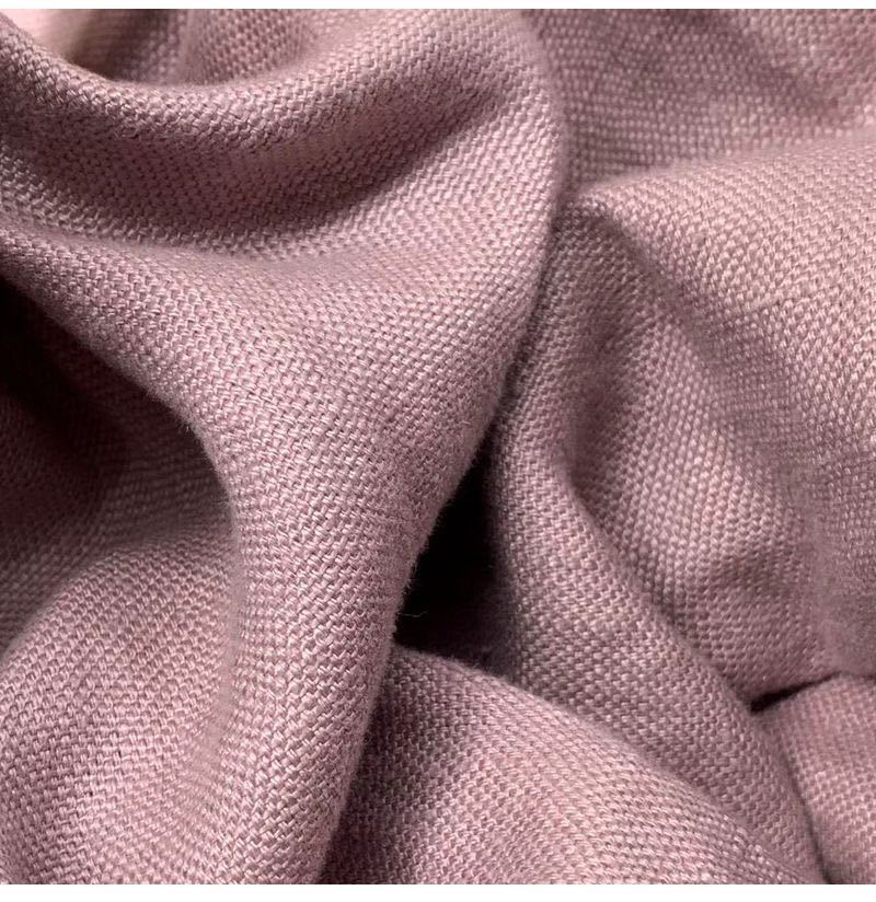 生地　ハンドメイド　DIY麻リネン　麻リネン　厚み増やす通気性いい　洋服クッションカバーワンピース チュニック サイズピンク色