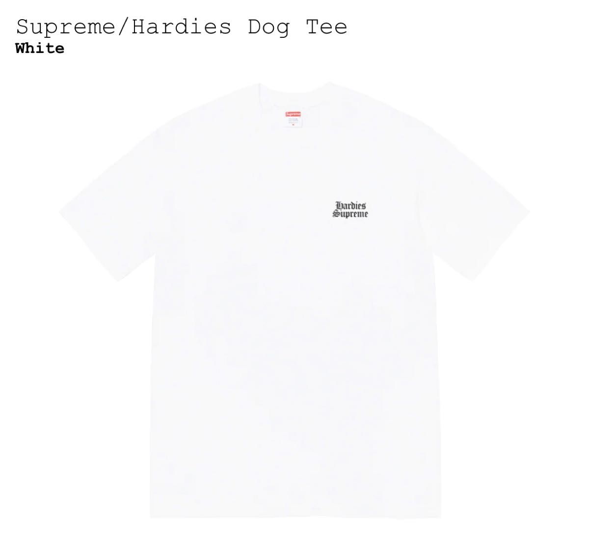 SUPREME SS23 HARDIES DOG TEE BLACK WHITE XXL