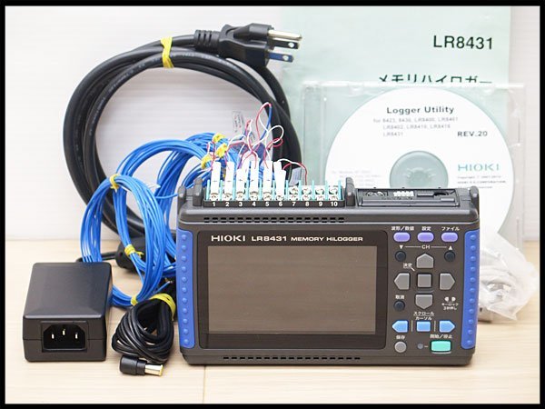 ●美品! HIOKI/日置 メモリハイロガー LR8431 データロガー 【現状品】 温度ロガー/測定器/日置電機/温度測定/Kタイプ温度センサ/熱電対