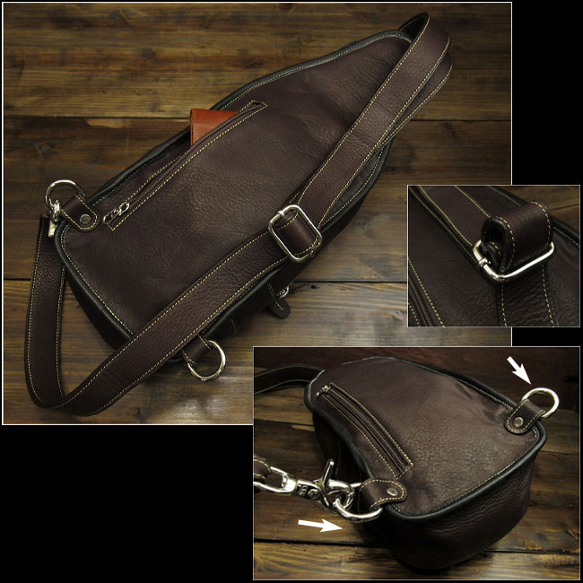  with translation free shipping leather body bag rucksack diagonal .. bag stylish original leather travel men's lady's black 