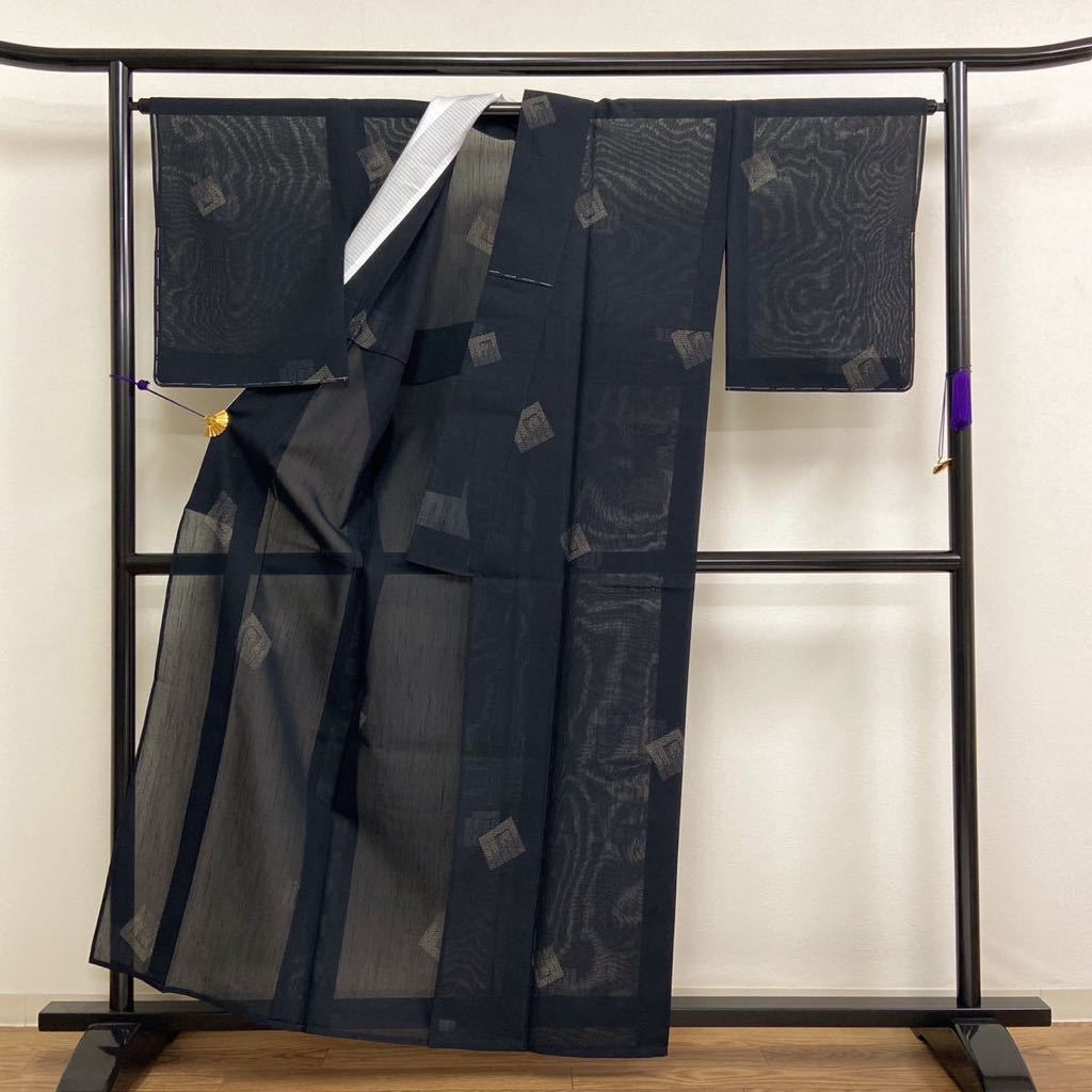 着物月花 西川織物 粋渋庵 源氏香 夏結城紬 伝統工芸品 紗紬 未使用品