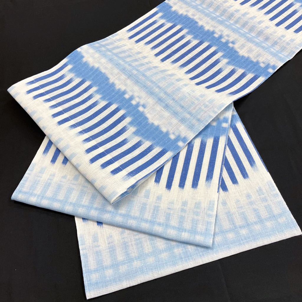 着物月花 品のあるデザインの夏八寸名古屋帯 未使用品 全通柄 麻 夏帯