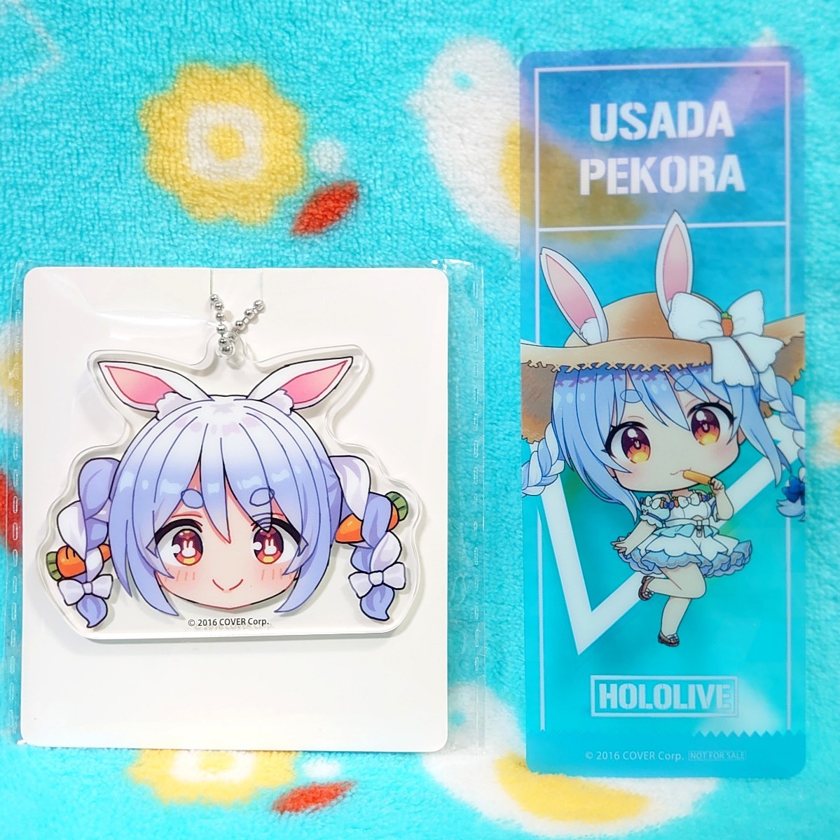 兎田ぺこら】ホロライブ イラストアクリルボールチェーン クリアしおり