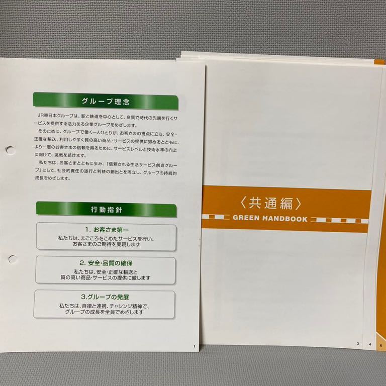 JR 東日本　GREEN HAND BOOK 　グリーンハンドブック　◆非買品　未使用　昭和62年より　サービス　ハンドブック　マニュアル_画像5