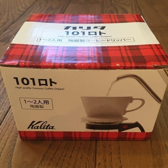  Carita керамика производства кофе дриппер 101-roto1~2 человек для нового товара белый #01001 Kalita не использовался товар 