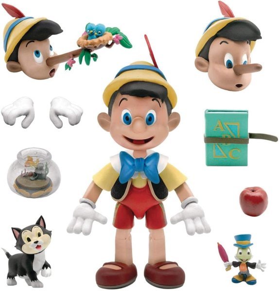 Super 7 Disney Pinocchio Jiminy Cricket Figaro фигура Super7 Disney Pinocchio