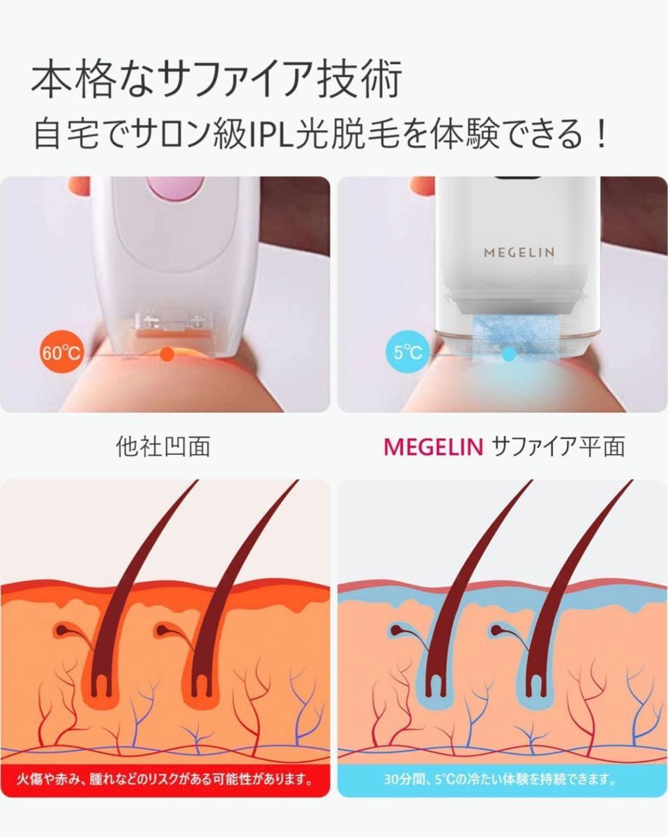 脱毛器 サファイア冷感脱毛器|PayPayフリマ