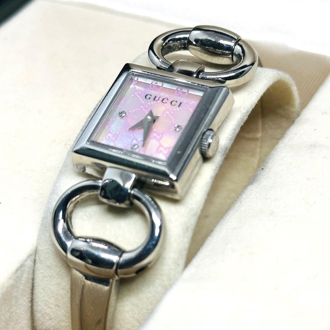 国内発送 Gucci 120 ダイヤ 貝 外箱付き 腕時計 3p トルナヴォーニ