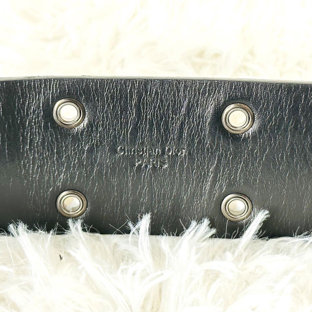 熱販売 Dior コルセット ベルト レザー 革 黒 ブラック シルバー