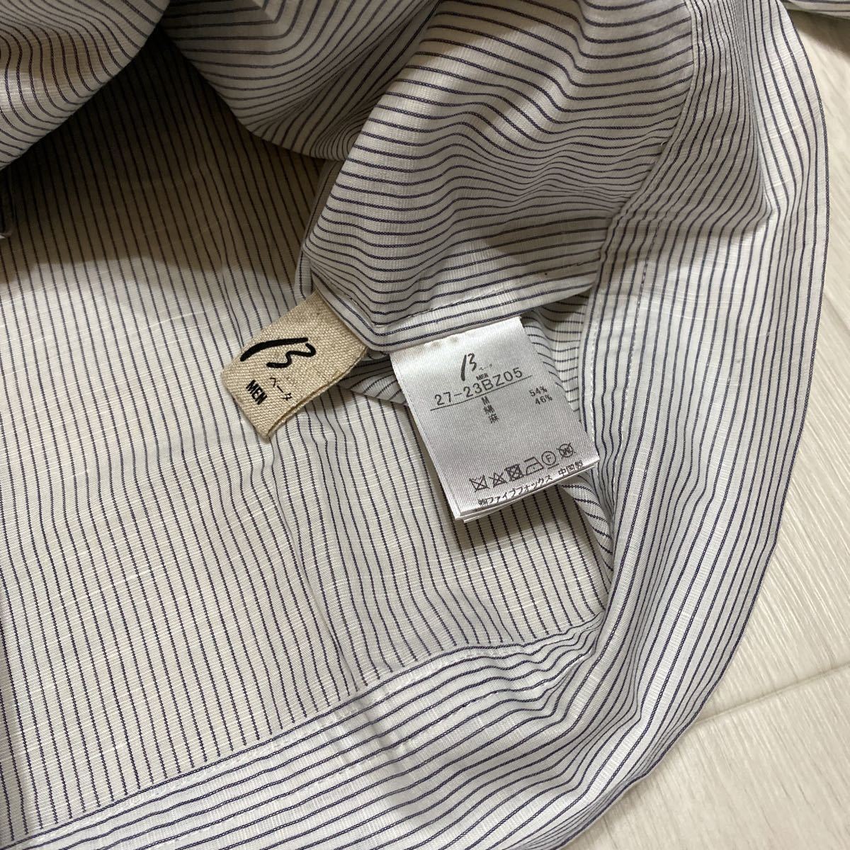 ベータメン　麻綿シャツ素材　ライダース型シャツジャケット　サイズM　定価49000円 