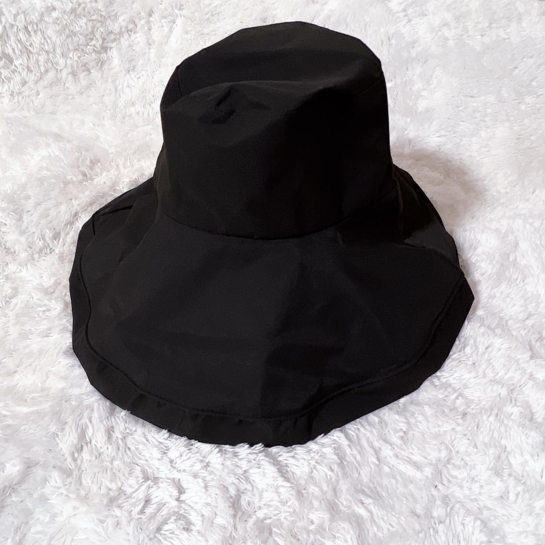 帽子 紫外線予防 日よけ帽子 UVカット 黒 ビーチ帽子 レディース アウトドア｜PayPayフリマ