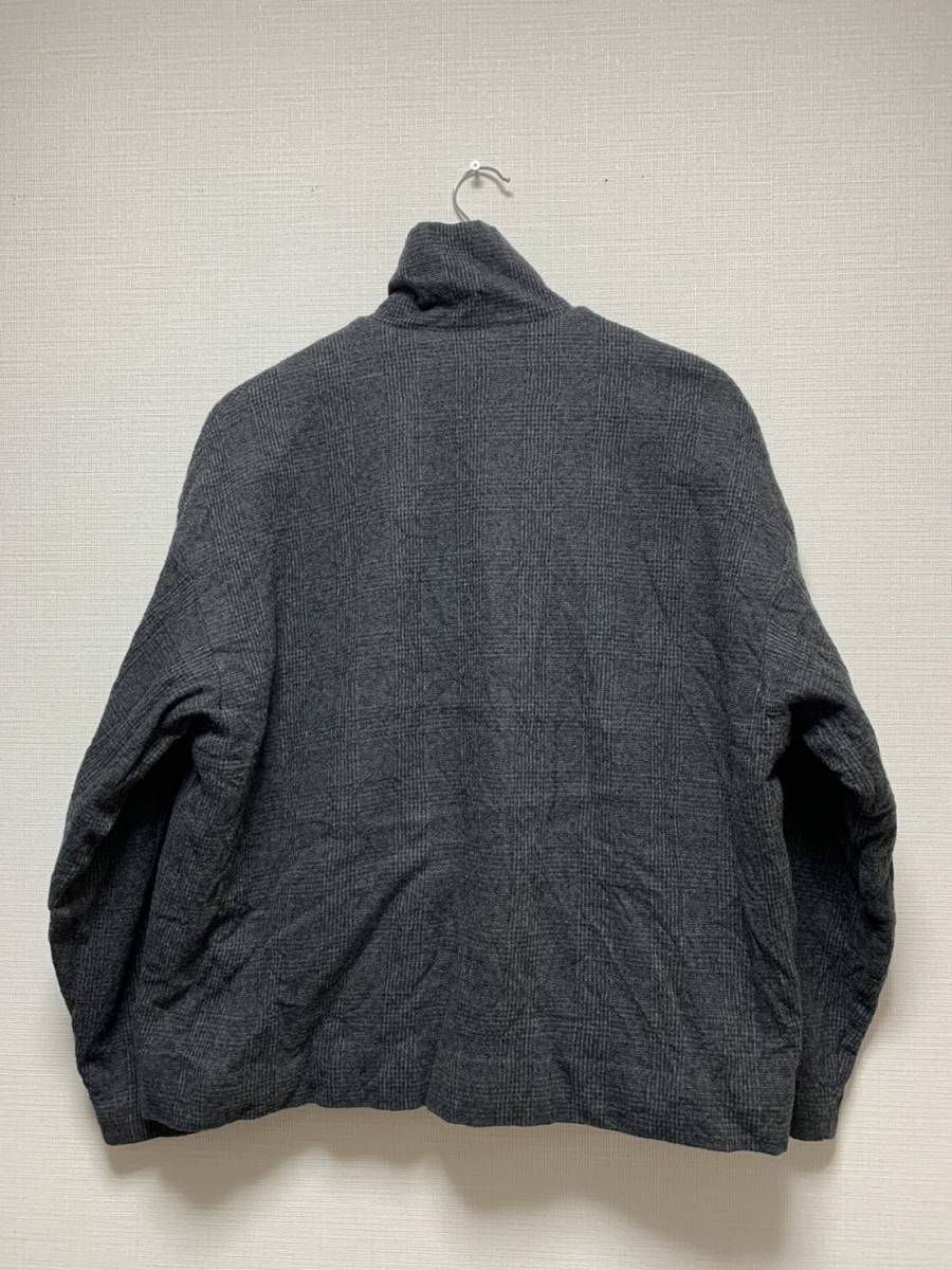 [MARKA] 19AW 定価50,600 STAND COLLAR BLOUSON ウールチェック スタンドカラージャケット 1 グレー M19C-20BL01C 日本製 マーカ_画像2