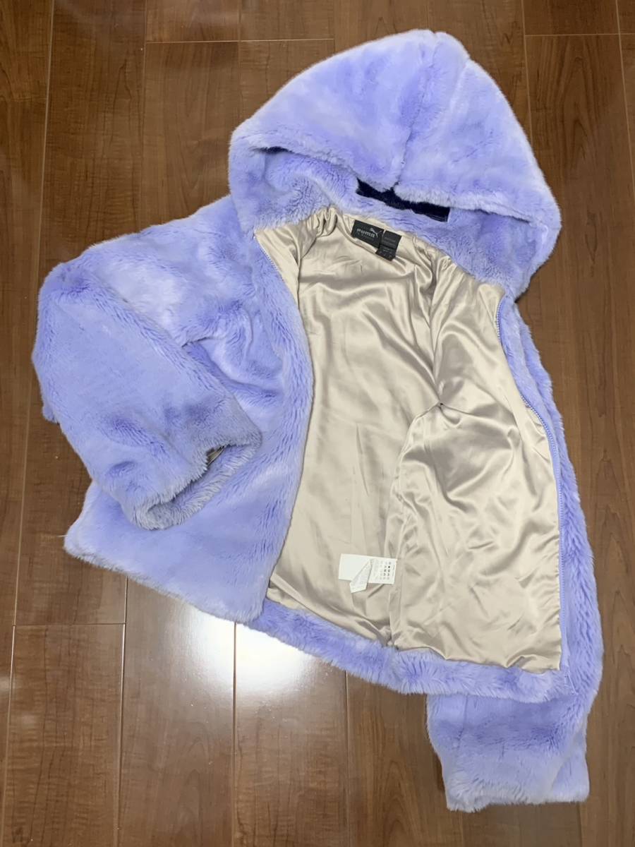 美品☆[FENTY PUMA by Rihanna] 17AW 定価56,000 フェイクファージャケット パーカー XS レディース フェンティ プーマ リアーナ_画像3