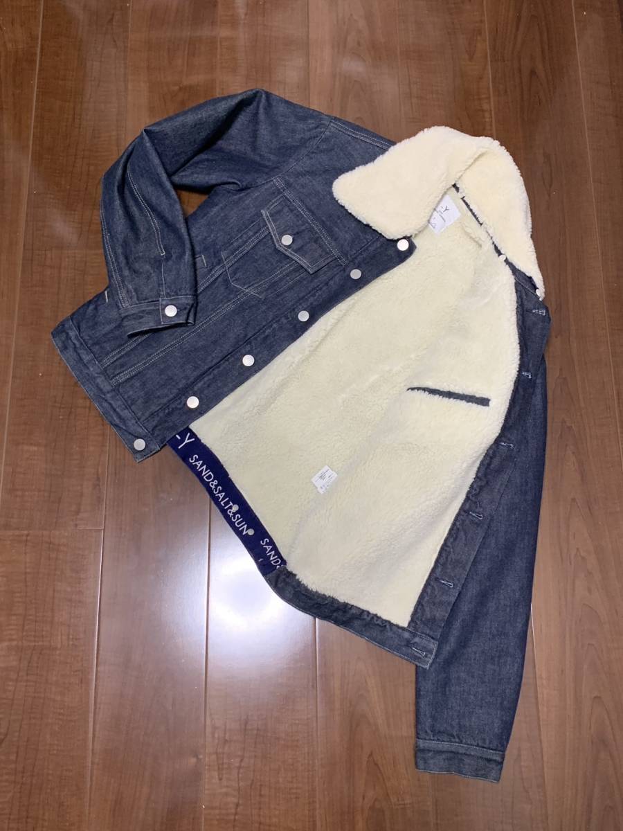 美品☆[BLUEY] 18AW 定価52,800 VERTICAL STRETCH JEAN JACKET ボアランチ ストレッチインディゴデニムジャケット 2 ブルーイ_画像3