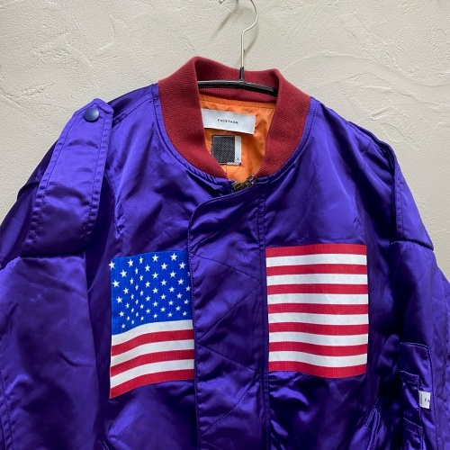 FACETASM ファセッタズム AMERICAN FLAG MA-1 ジャケット SIZE 3 パープル 【代官山05】_画像2