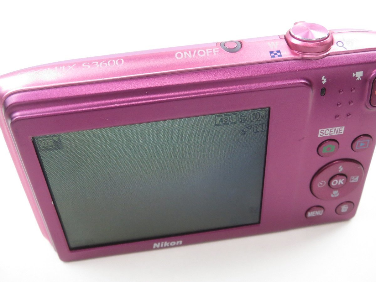 ♪Nikon ニコン COOLPIX S3600 コンパクトデジタルカメラ ピンク♪動作OK 中古品 JChere雅虎拍卖代购