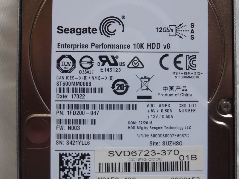  used operation goods NEC N8150-480 Seagate Enterprise Performance 10K HDD v8 450GB 12Gbps SAS 2 pcs. set operation screen have 