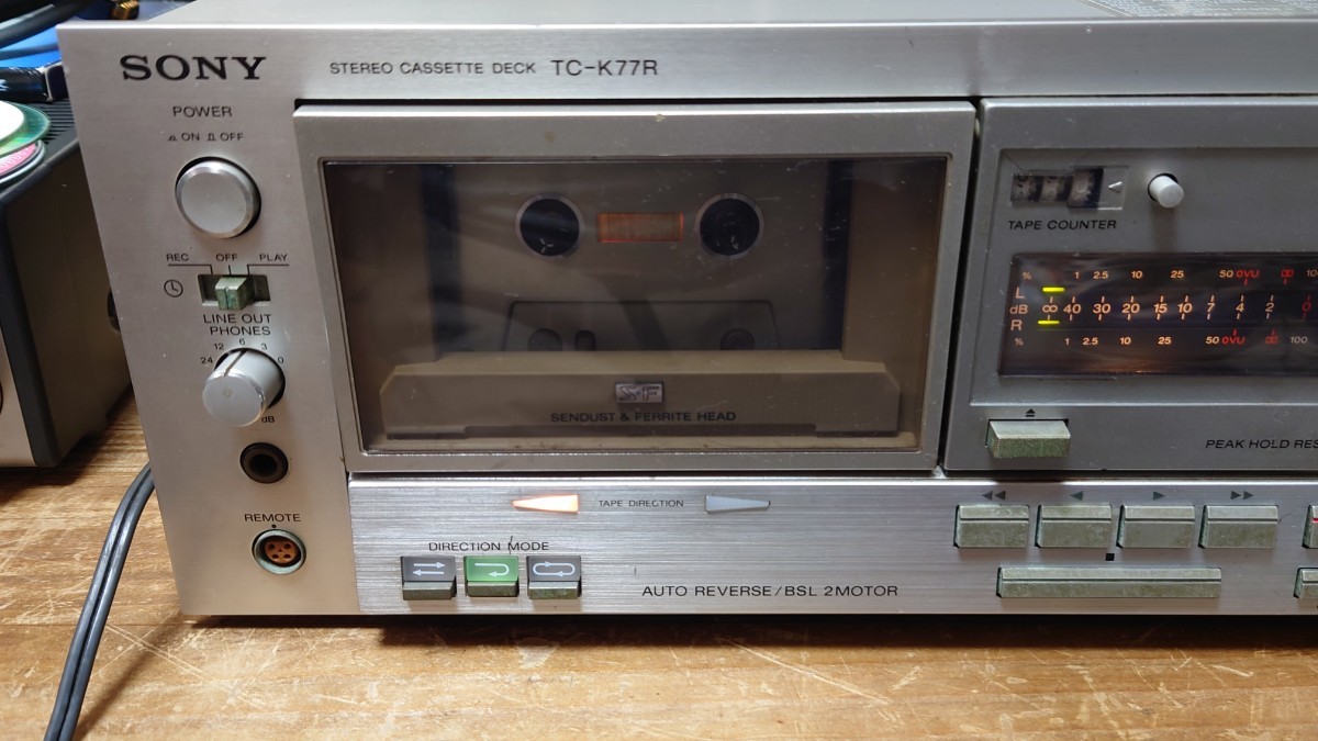 SONY カセットデッキ　TC-K77R ジャンク_画像2