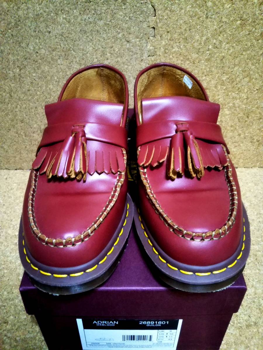 【Dr.MARTENS】ドクターマーチン MIE ADRIAN エイドリアン タッセルローファー UK9 (28cm ) イングランド製 英国製 OXBLOOD【箱付き美品】_画像9