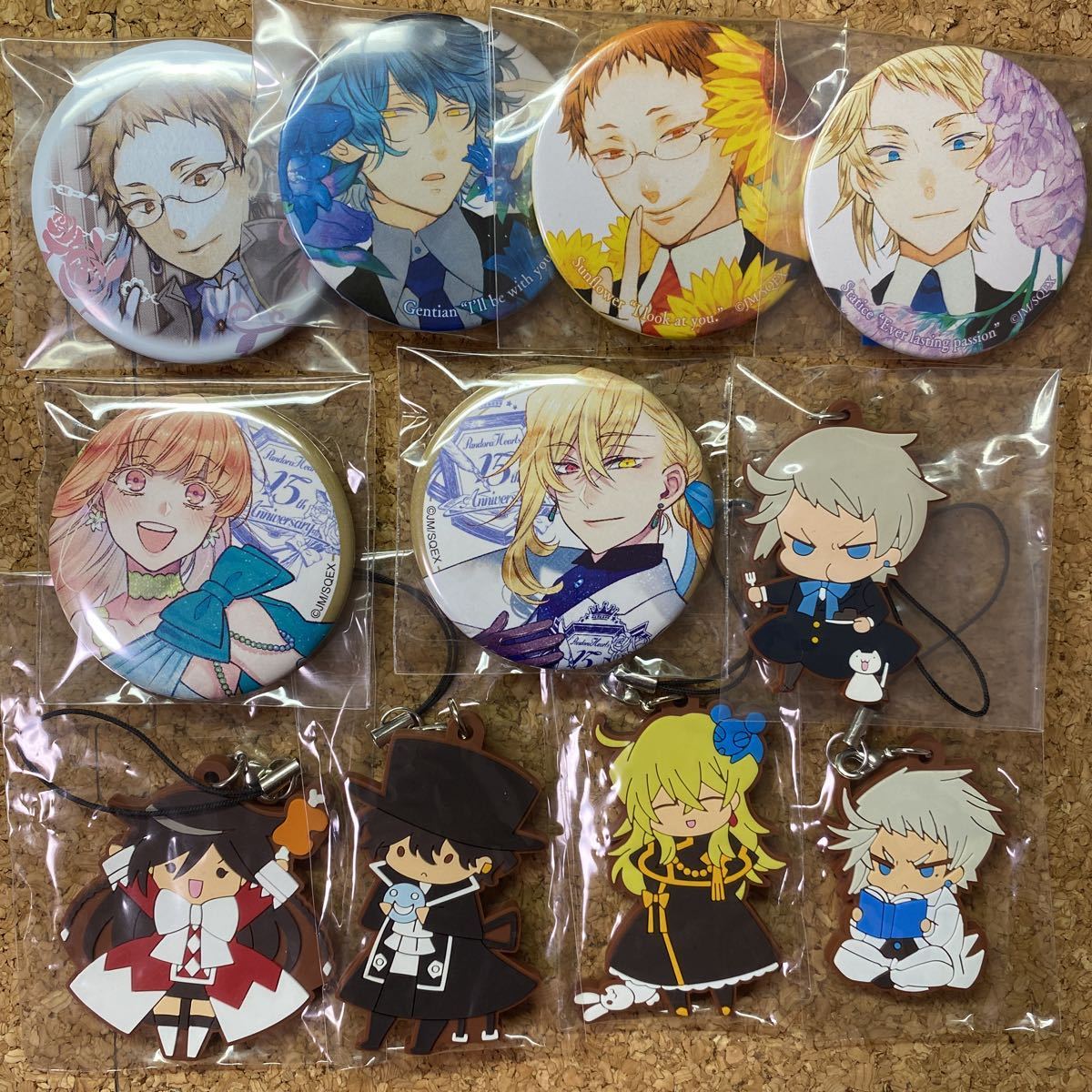 【缶バッジ】Pandora hearts パンドラハーツ ラバーストラップ レイム ギル エリオット シャロン ヴィンセント 11点セットの画像1