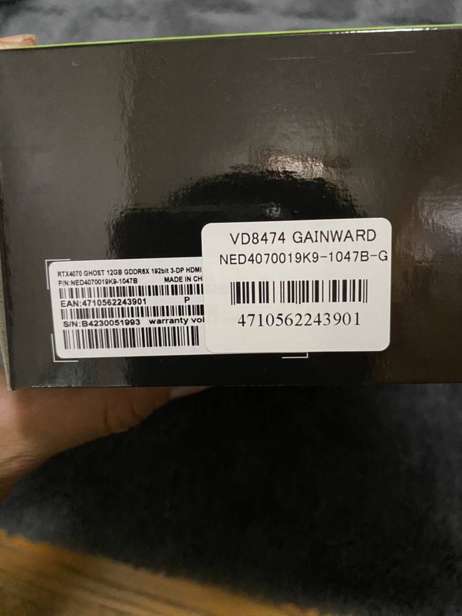 新品 未使用 未開封 送料込 GAINWARD(ゲインワード)GeForce RTX4070