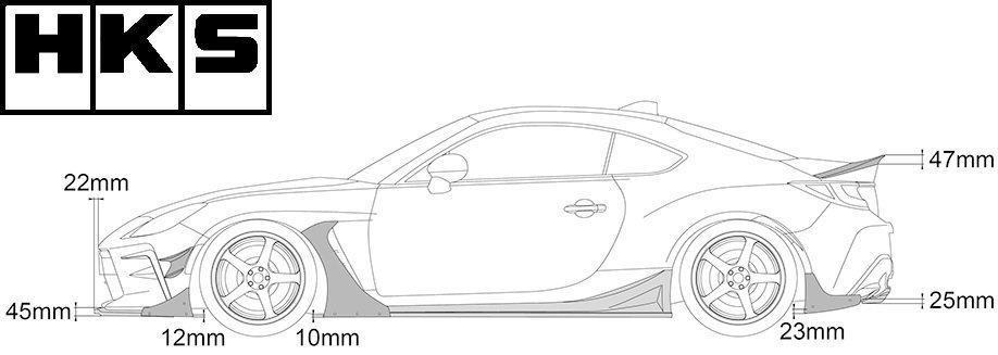 【M’s】 トヨタ GR86 ZN8 / スバル BRZ ZD8 (2021y-) HKS ボディキット TYPE-S サイドスカート FRP+カーボン エアロ パーツ 53004-AT023_画像8