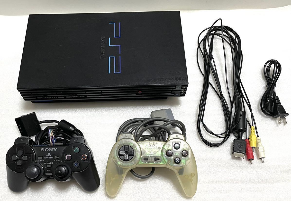 ジャンク品☆送料無料☆SONY ソニー PlayStation2 プレイステーション2 PS2 SCPH-18000  本体＋コントローラー2個＋ACケーブル＋AVケーブル