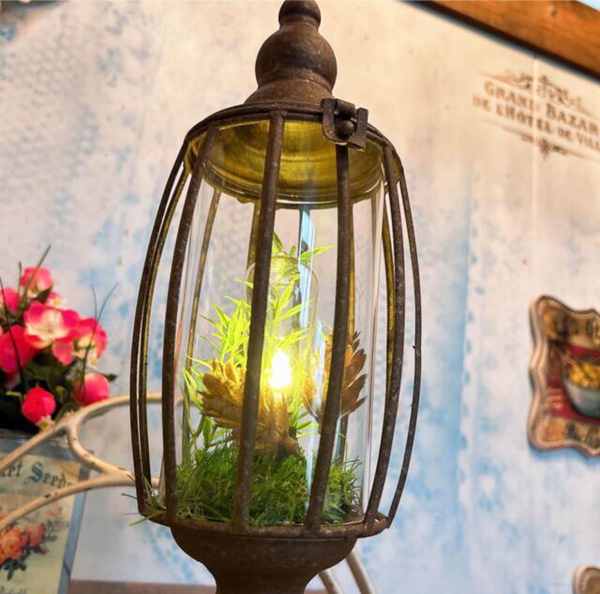 ガーデン雑貨/ガーデン オーナメント/ Garden lamp type.3 /ガーデンランプ/アウトレット品 #店舗什器 #junk garden ジャンクガーデン雑貨に! ランプ