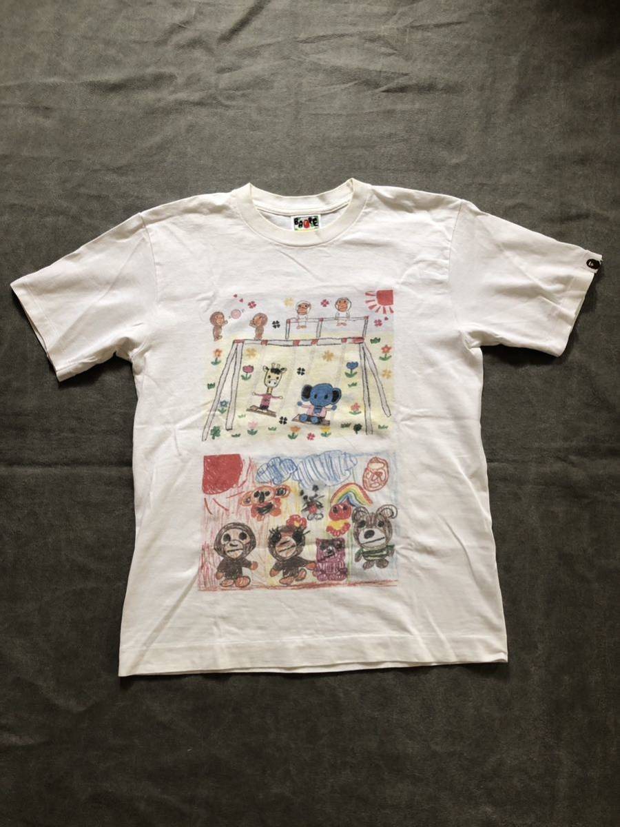 A BATHING APE BAPE Tシャツ 「クレヨンの風合い」希少品 Sサイズの画像1