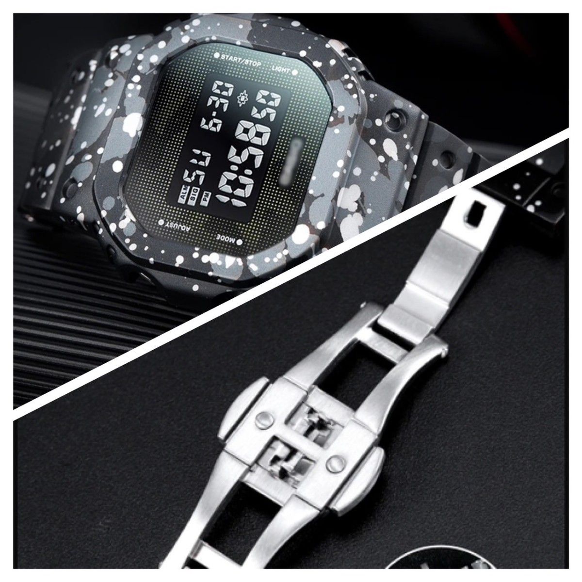 G-SHOCK/アルミベゼル&ベルトセット5600系対応/カスタム/新品 G-SHOCK/アルミベゼル&ベルトセット5600系対応/カスタム/新品