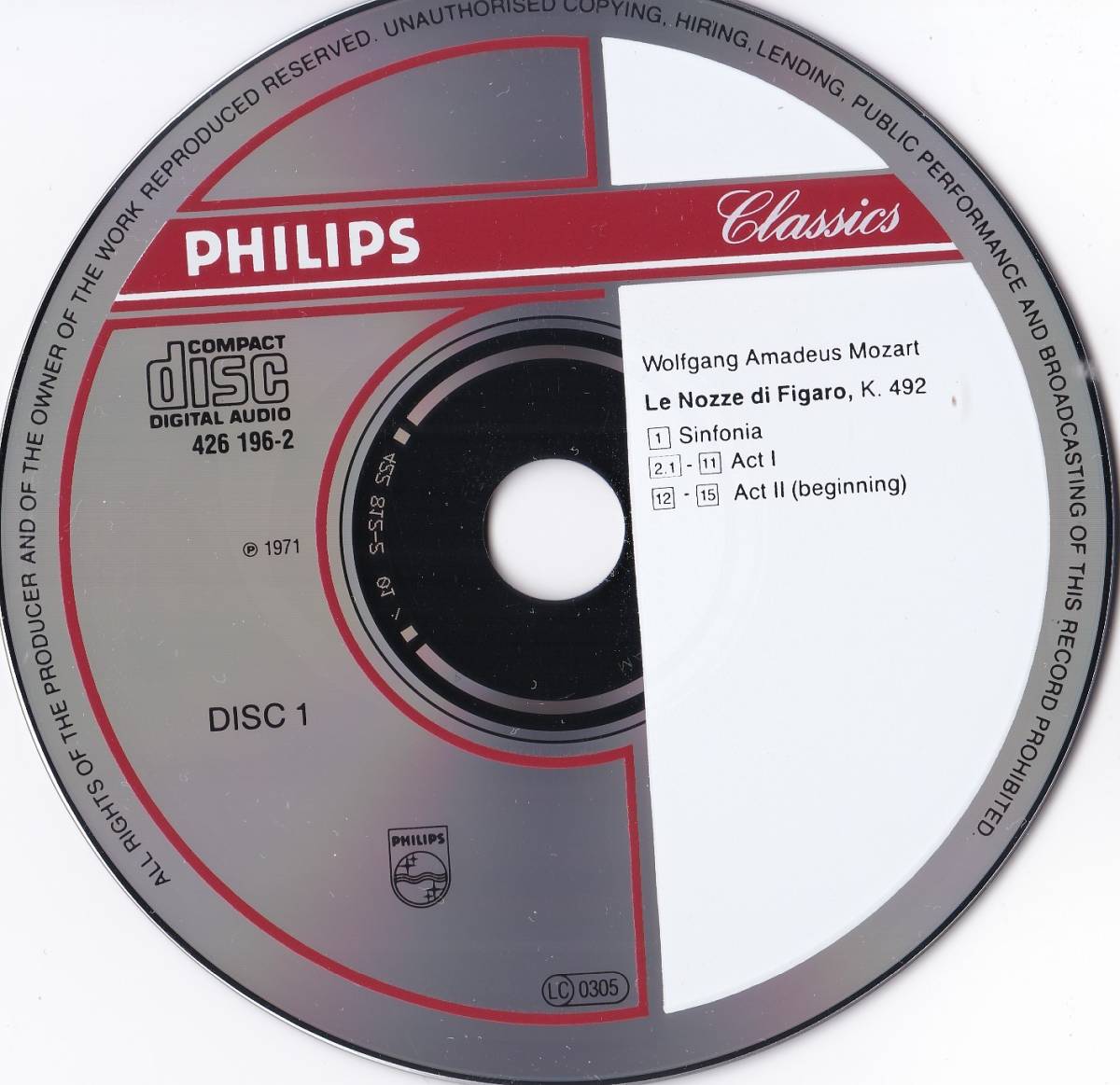 廃盤超希少 3CD 初期西独盤 コリン・デイヴィス BBC交響楽団 モーツアルト 歌劇『フィガロの結婚』 全曲 _画像3