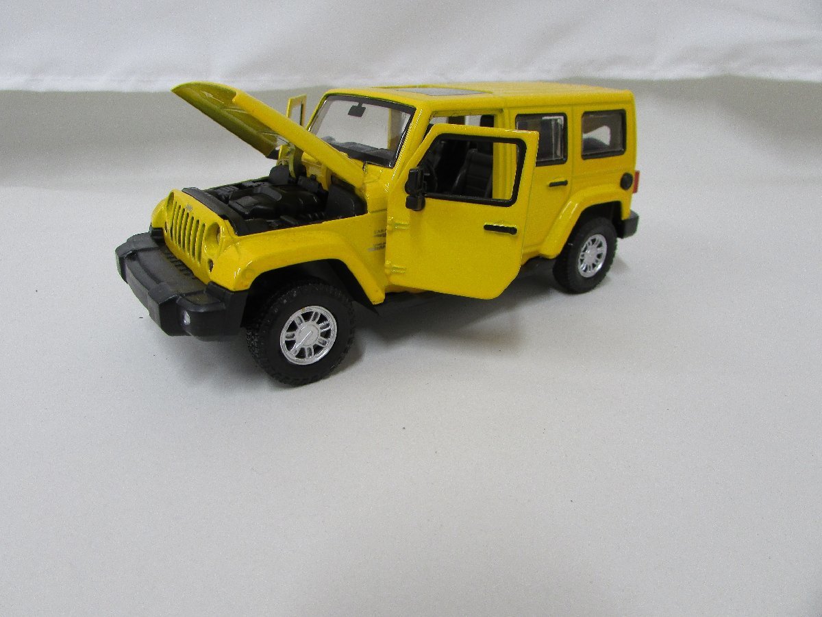 サウンドライトミニカー ALLOY METAL Jeep ジープ Wrangler TJラングラー Unlimited アンリミテッド イエローの画像4