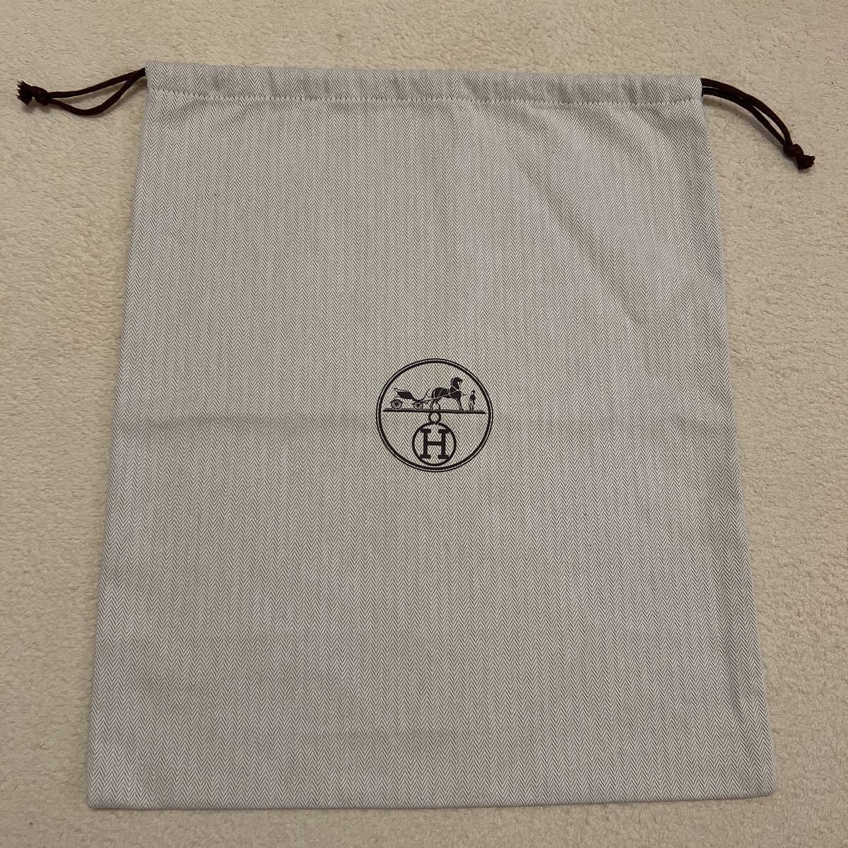 エルメス 保存袋 44×37 ヘリンボーン 巾着袋 布袋 袋 HERMES バーキン