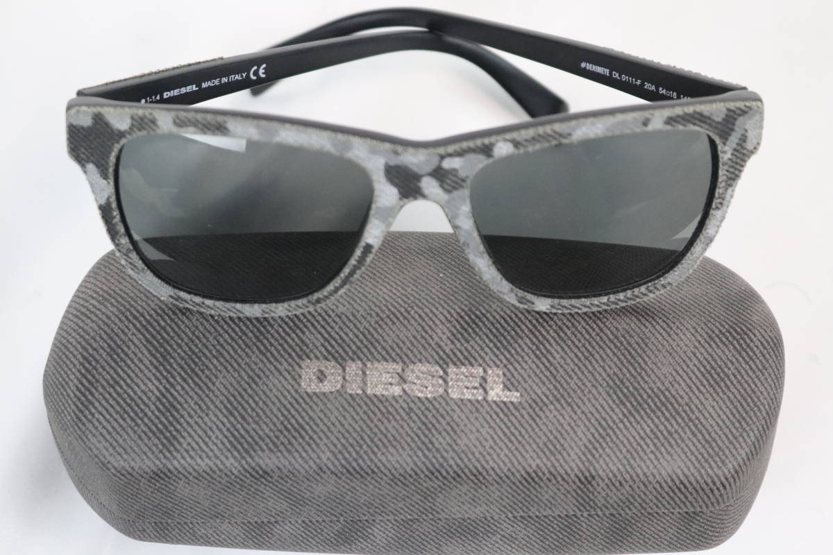  beautiful goods Italy made DIESEL diesel sunglasses camouflage Denim black lens DENIM EYE DL0111-F 5416 145