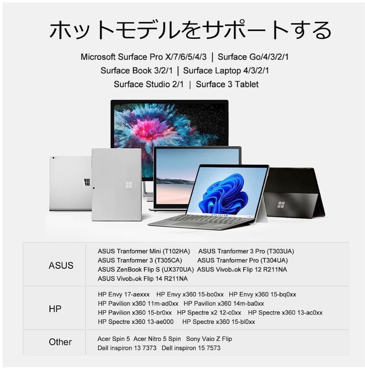 Surface用タッチペン 公式認証 1024筆圧 誤作動防止 消しゴム 右クリック機能付き替え芯付き高精度 Surface ペン